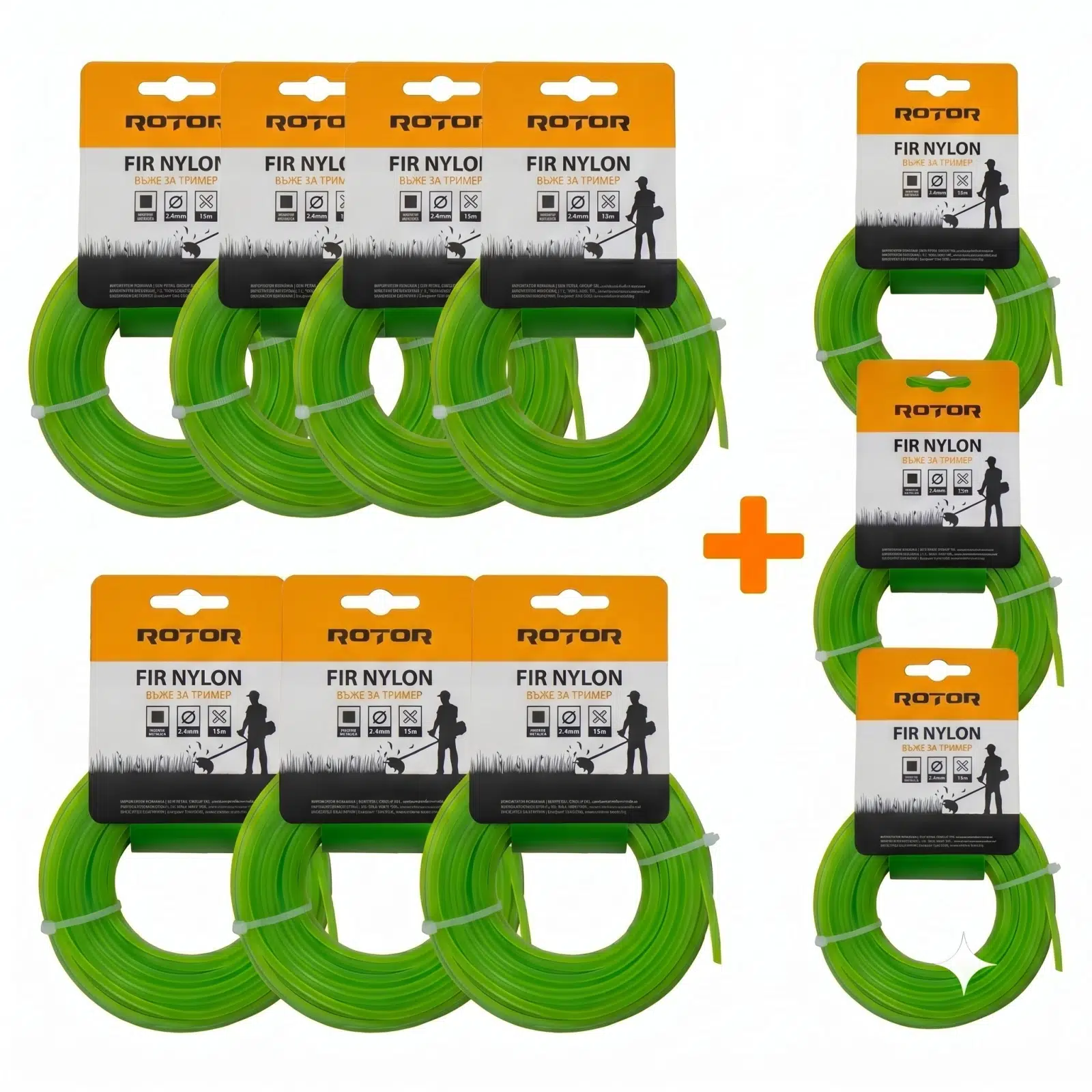 10'lu – SetKare Motorlu Tırpan Misinası 2,4 mm x 15 m
