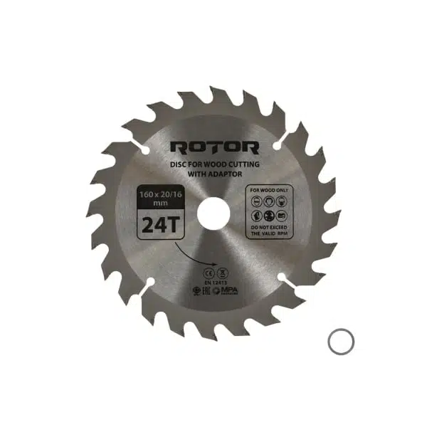 Ahşap kesme diski ROTOR 160*20/16 adaptörlü 24T