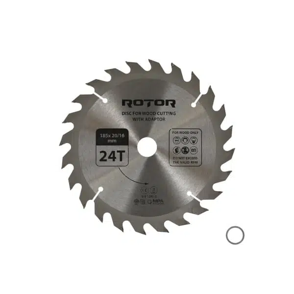 Ahşap kesme diski ROTOR 185*20/16 adaptörlü 24T