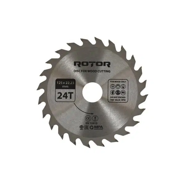 Daire Testere Bıçağı ROTOR 125*22,23 24T Ahşap kesme diski 