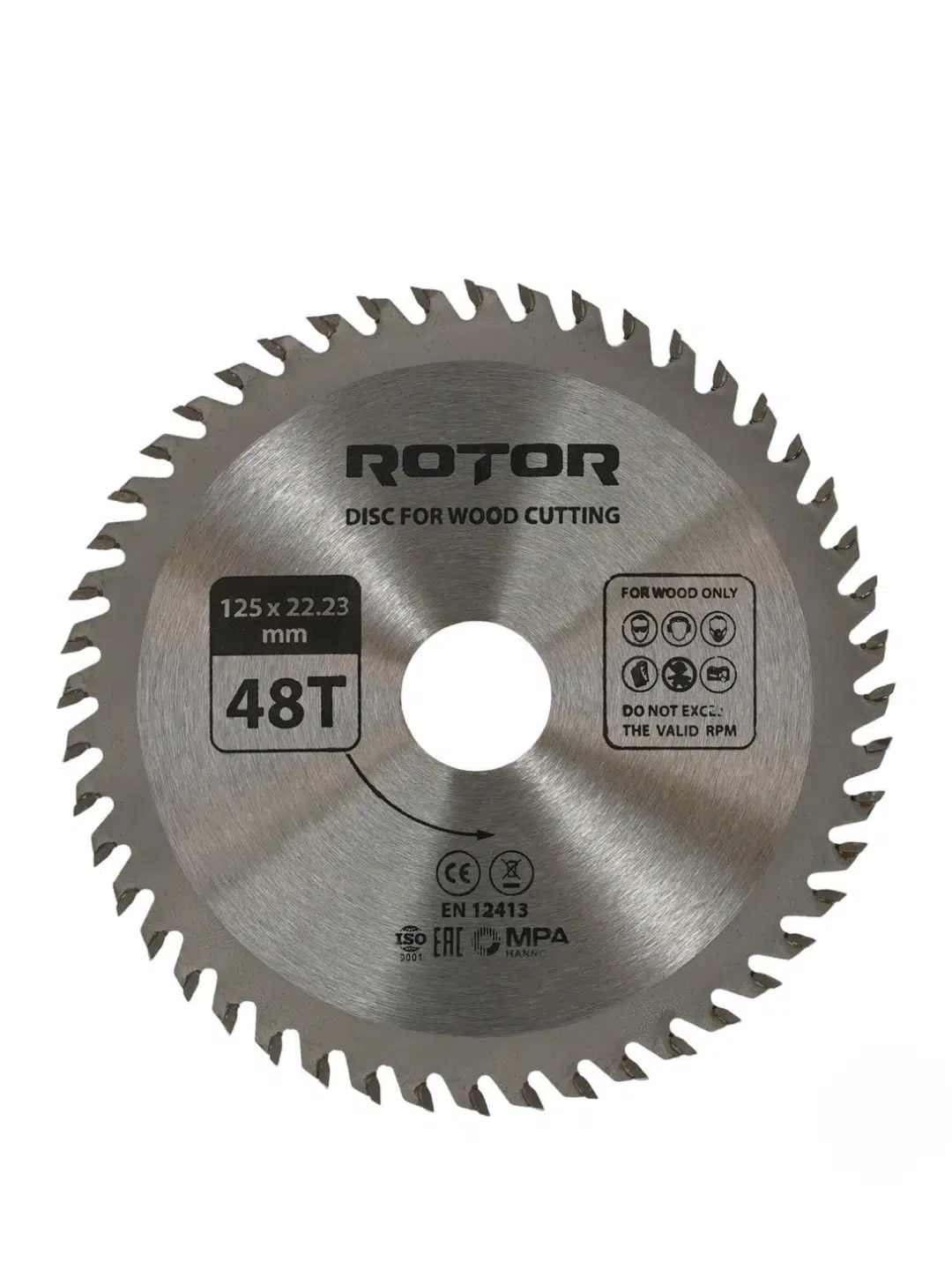Daire Testere Bıçağı ROTOR 125*22,23 48T Ahşap kesme diski 