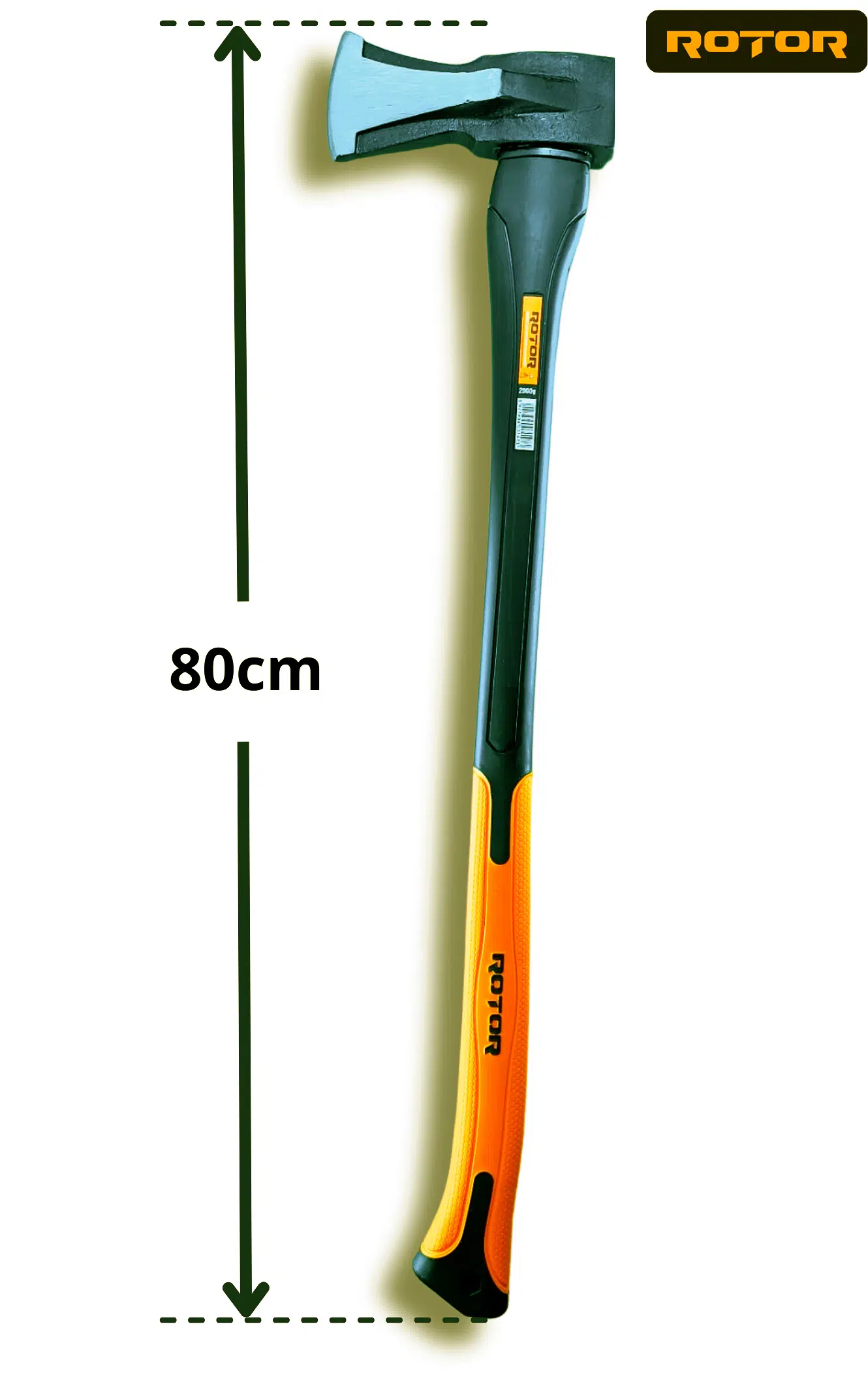 Fiber Plastik Saplı Balta Odun Yarma Baltası 2kg (80 CM TOPLAM UZUNLUK)