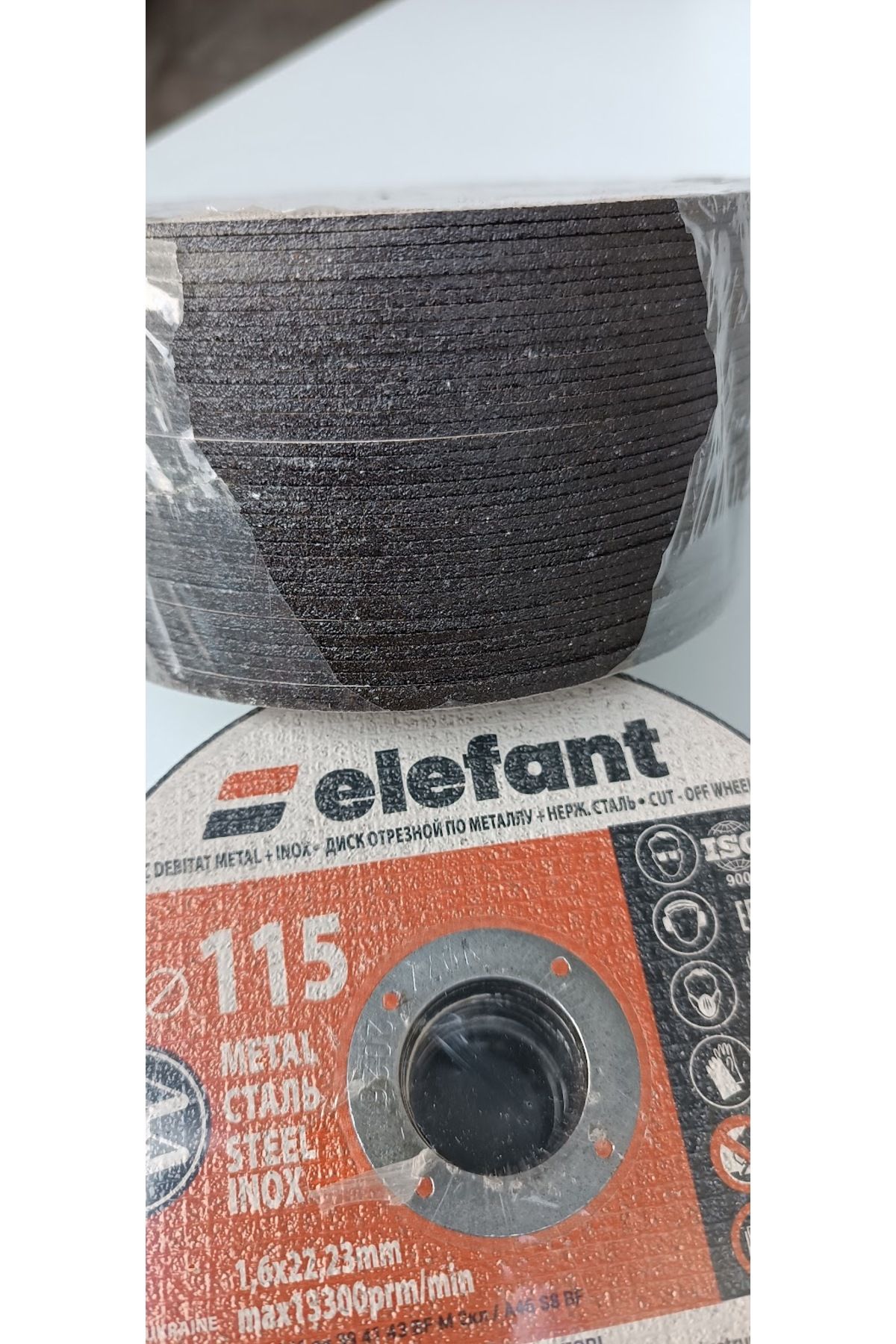 Metal için Düz Kesme Disk Taşı (İnox) 115*1.6*22.23 (pakette 35 adet)
