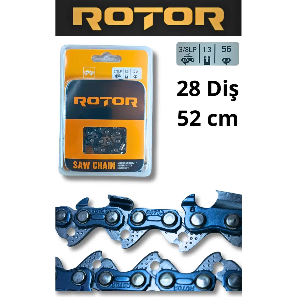 ROTOR 3/8LP 1.3 56 28 diş Motorlu Testere Zinciri