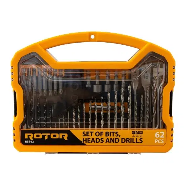 RBB62 Delme ve Vidalama, Lokma Matkap ucu set, 62 parça ROTOR Erkek Hediyelik Set