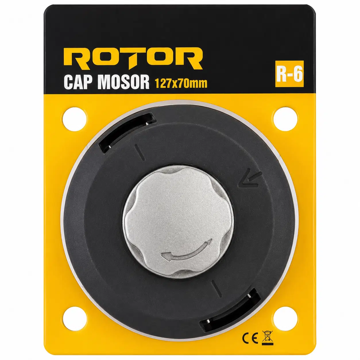 ROTOR R-6 Motorlu Tırpan Misina Başlığı 127x70 mm – 2,4 mm x 2 m Misinalı