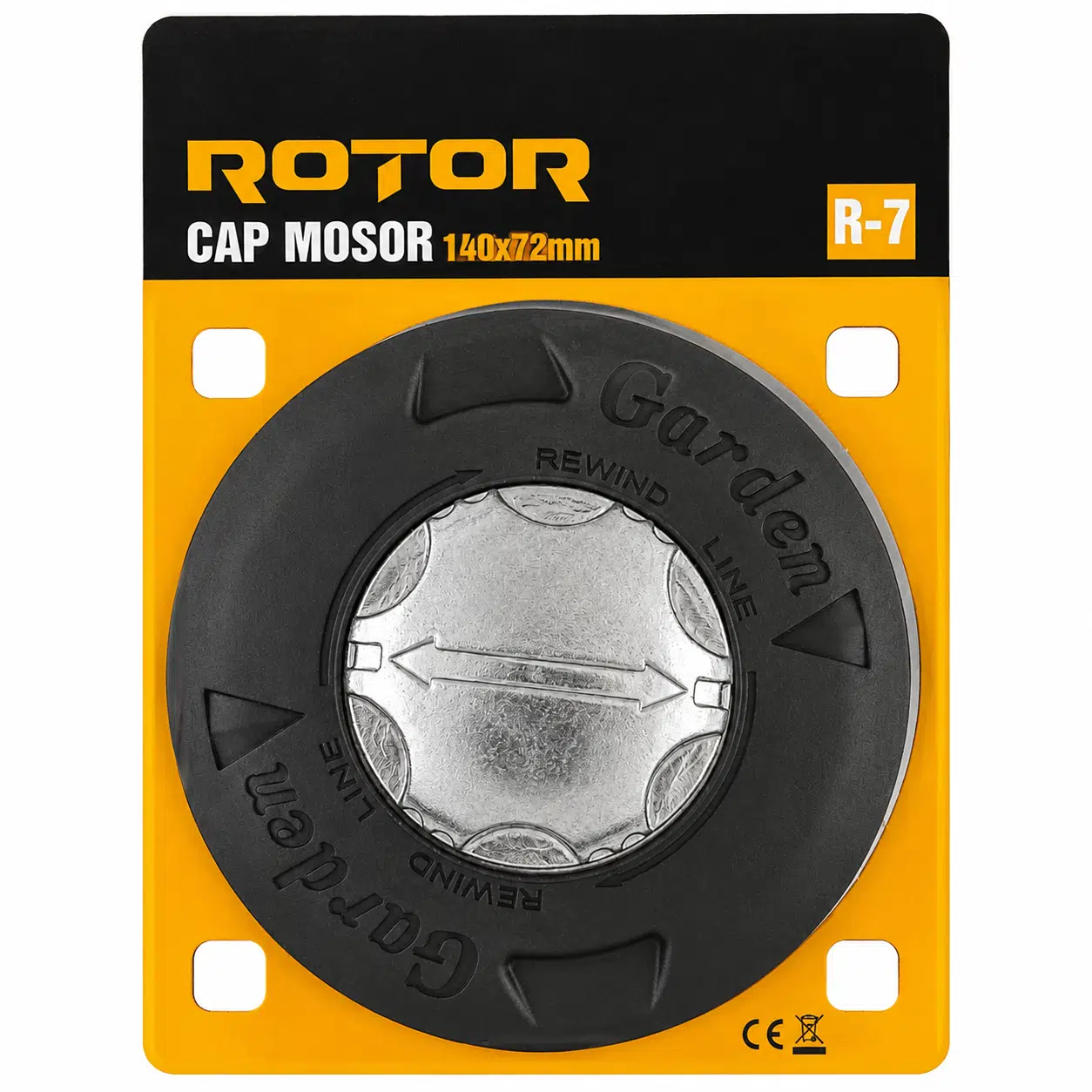 ROTOR R-7 Motorlu Tırpan Misina Başlığı 140x72 mm – 2,4 mm x 2 m Misinalı