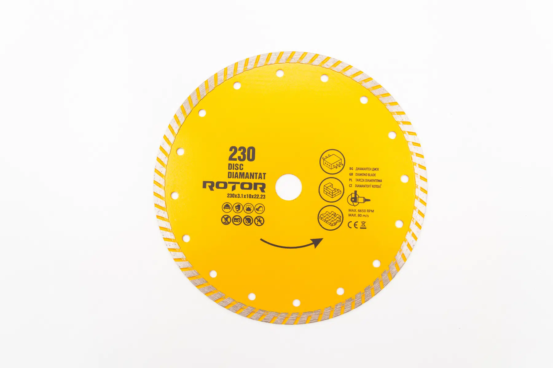 Seramik Kesme Elmas Kesici Disk 230x3.1x10x22.23 (TURBO SEGMENTLİ) - Seramik, Taş Ve Mermer Kesmek Için