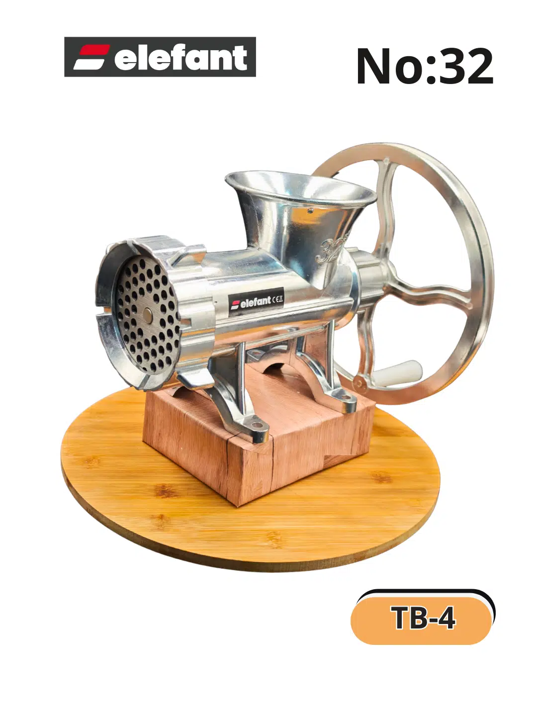 TB-4 Elefant Manuel Et Kıyma Makinesi Aluminium döküm 