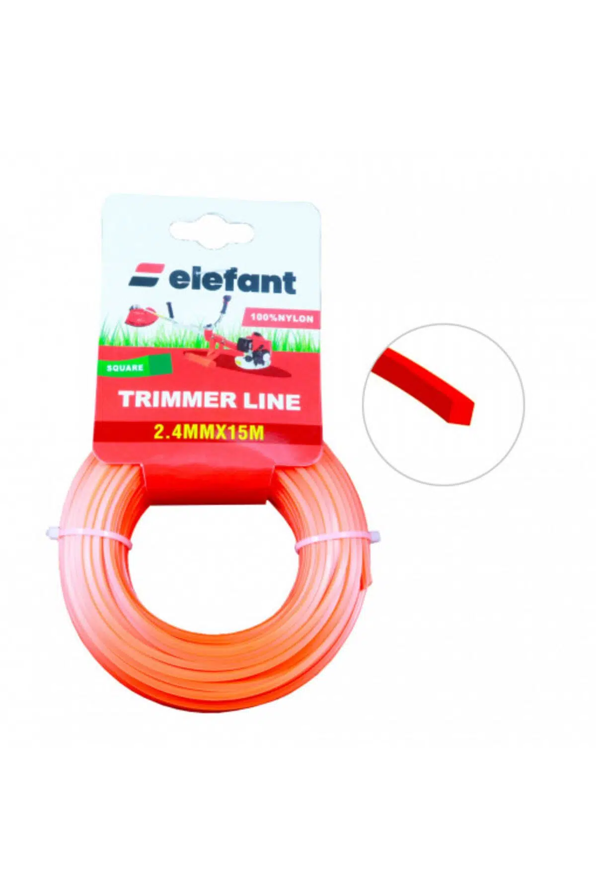 Tırpan Misinası Motorlu Tırpan KARE Misina 2,4mm x 15 metre