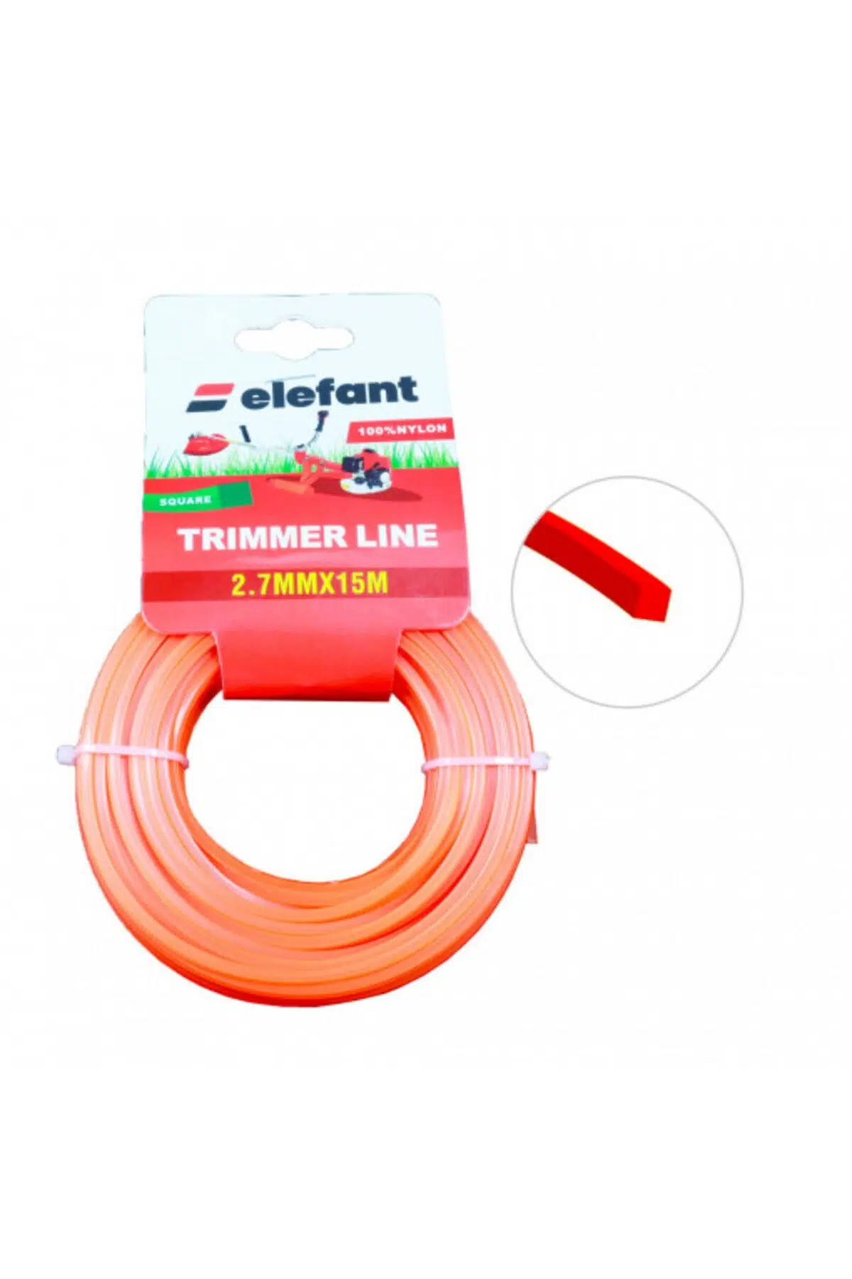 Tırpan Misinası Motorlu Tırpan KARE Misina 2,7mm x 15 metre