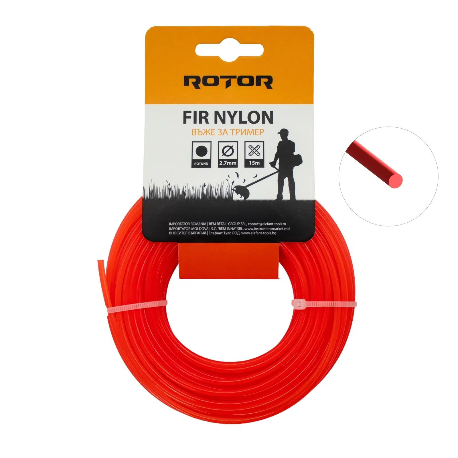 Yuvarlak Misina 2,7 mm x 15 m Motorlu Tırpan Misinası