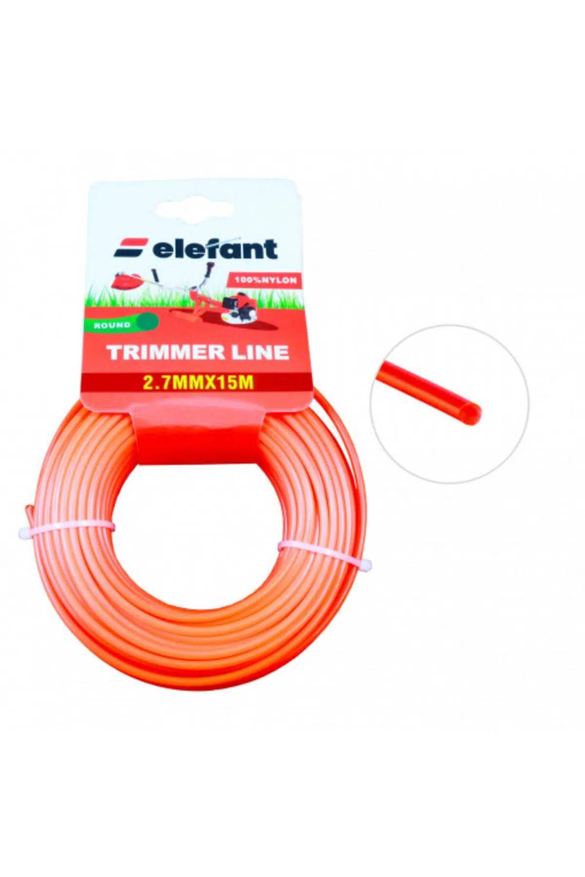 Tırpan Misinası Motorlu Tırpan Yuvarlak Misina 2,7mm x 15 metre