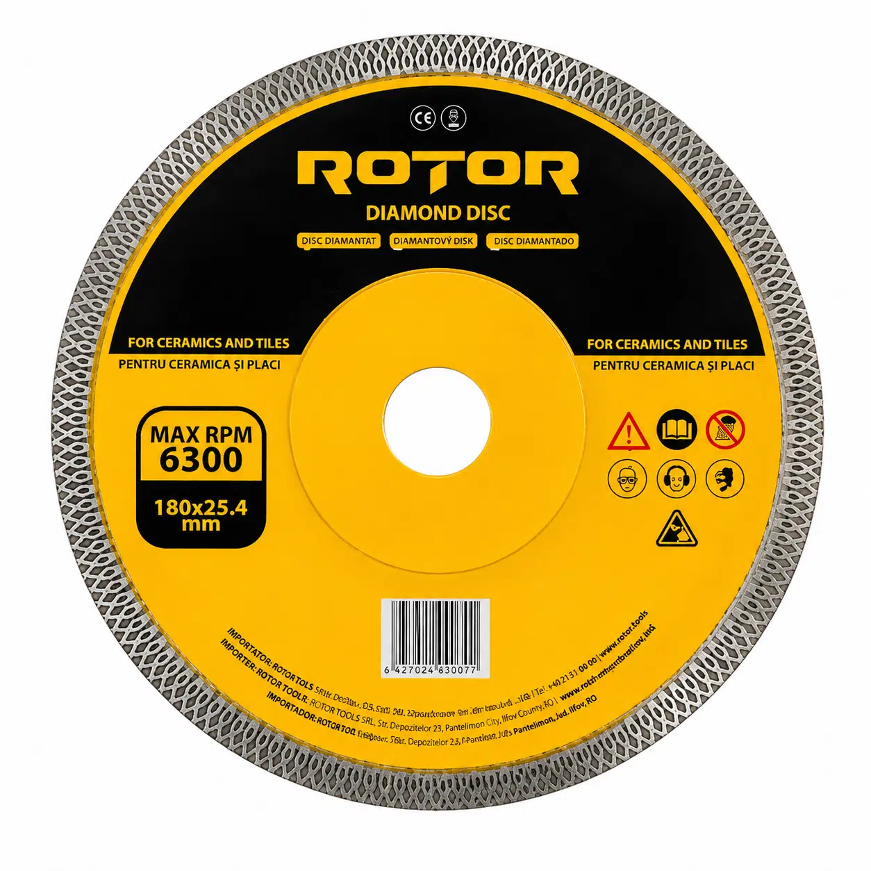 Ultra İnce Seramik Kesme Diski 180x25,4/22,23 mm – Fayans ve Porselen Kesim